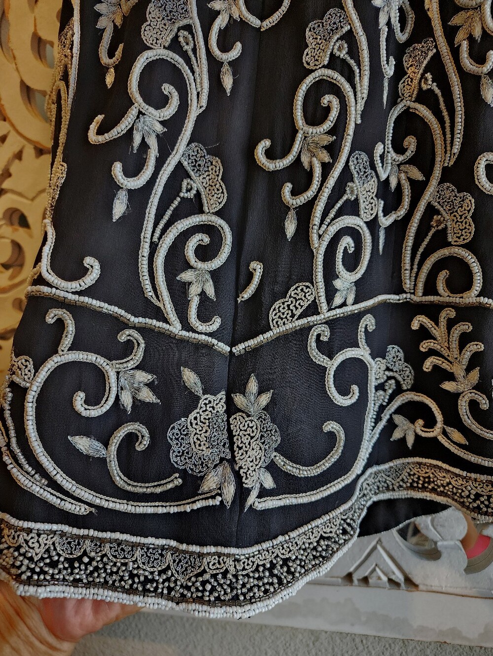 ADRIANNA PAPELL EVENING BEADING HALTER TOP BACK ZIPPER PEPLUM WOMENS SZ MEDIUM - Picture 10 of 15